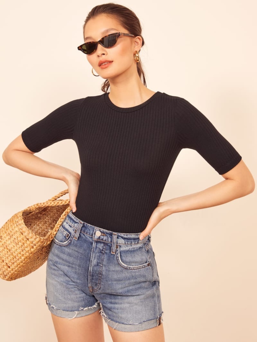 Reformation Janine Knit Top